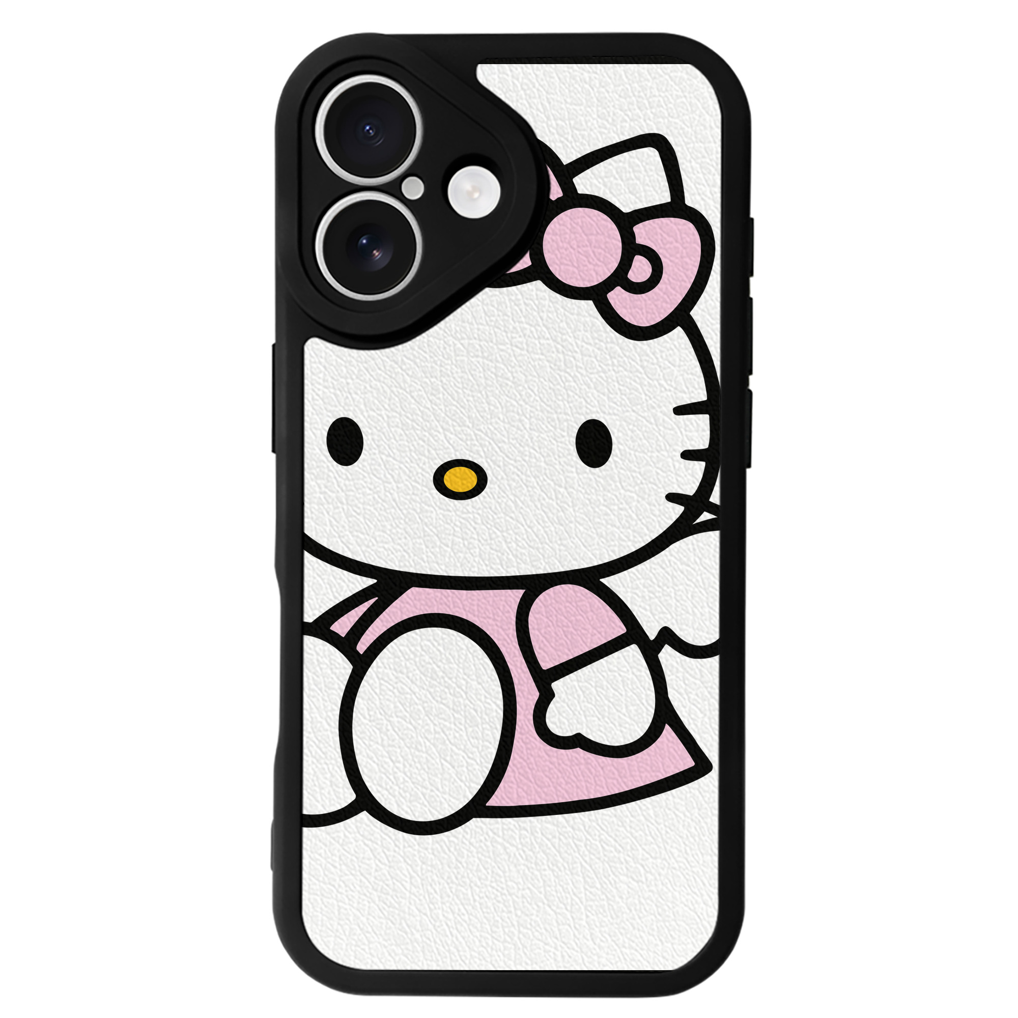 （画像用） Hello Kitty ハローキティ 【iPhone 16シリーズ対応】シリコンスマホケース（レザー調） 材質：シリコン